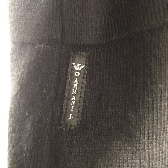 Armani Junior black knit long cardigan sweater EUC 12Y - Picture 7 of 9
